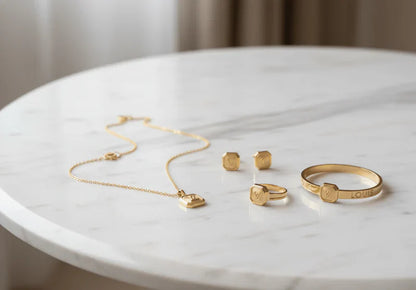 Square LV Emblem Jewelry Set