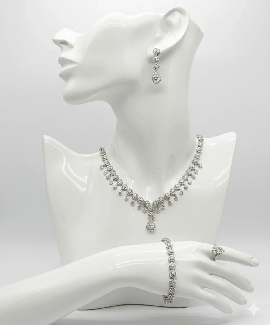Teardrop Crystal Jewelry Set