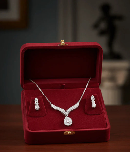 Teardrop Crystal Jewelry Set