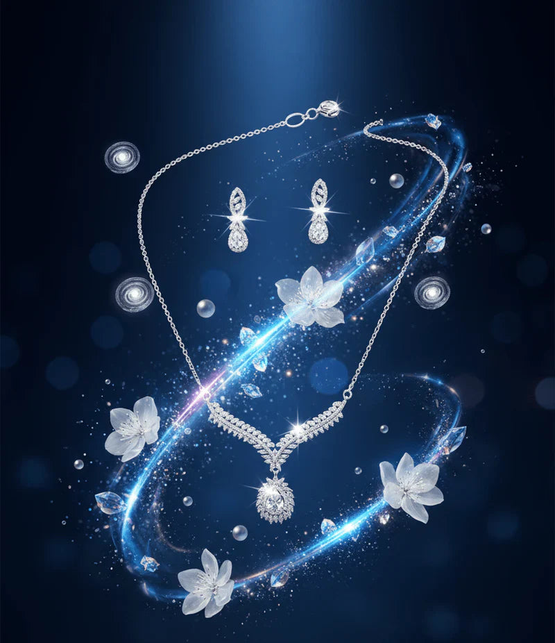 Teardrop Crystal Jewelry Set
